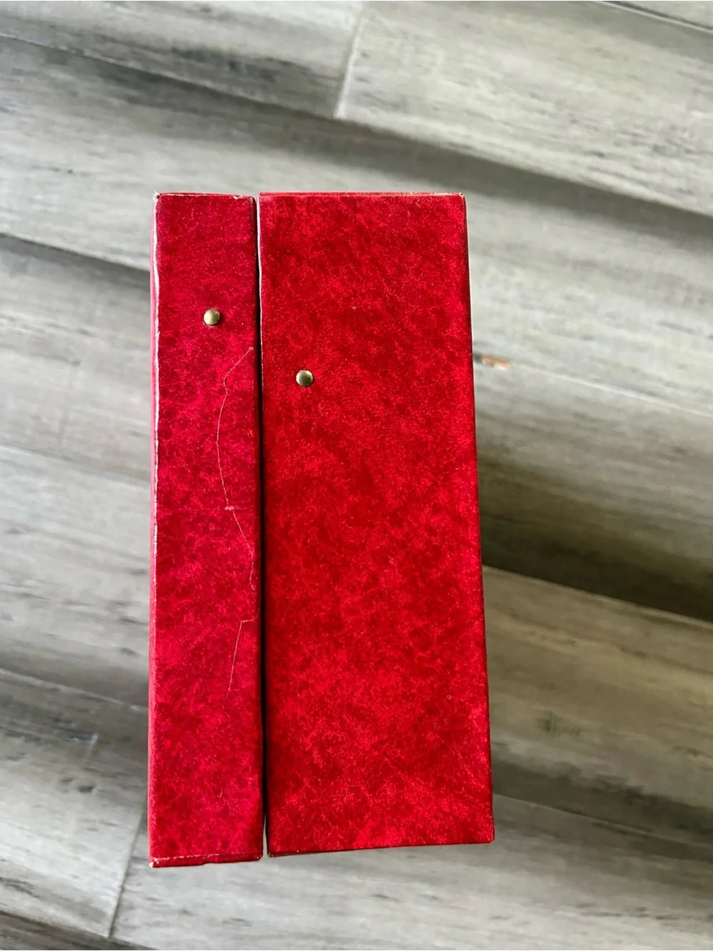 Vintage MCM Large Faux Leather Bound Velvet Lined Jewelry Box